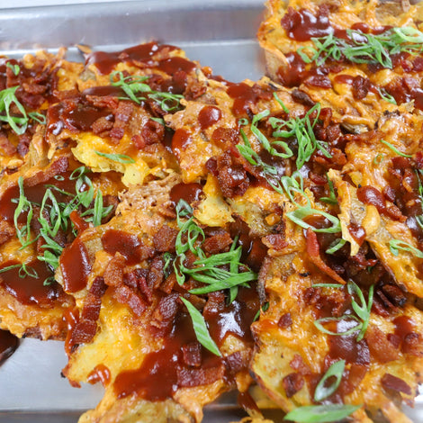 Crispy BBQ Bacon Smashed Potatoes