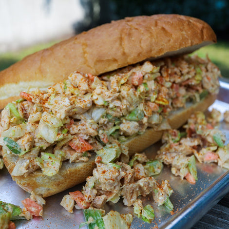 Buffalo Cajun Chopped Chicken Salad Sandwich