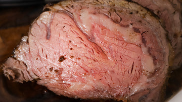 smoked prime rib sliced