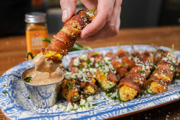 jalapeno popper getting dipped