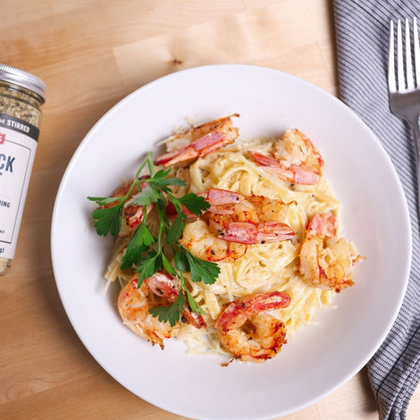 Black Tie Shrimp Alfredo