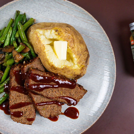 Smoked Venison Meatloaf with Cherry Chipotle BBQ Sauce