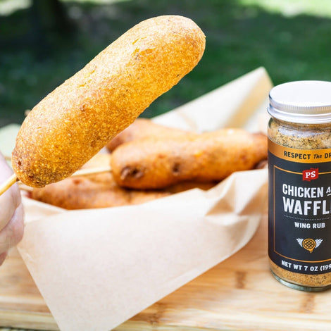 chicken and waffle bottle rocket corn dogs