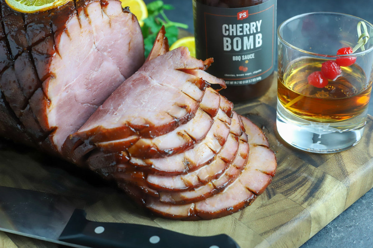 Cherry Bourbon Smoked Pit Ham | PS Seasoning