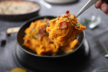 Smoked Sweet Potato and Bacon Mash