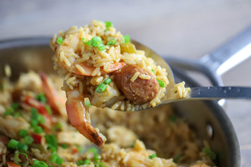 Chicken shrimp and sausage jambalaya recipe by PS Seasoning