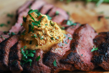 Smoked Tri Tip With Chili Butter