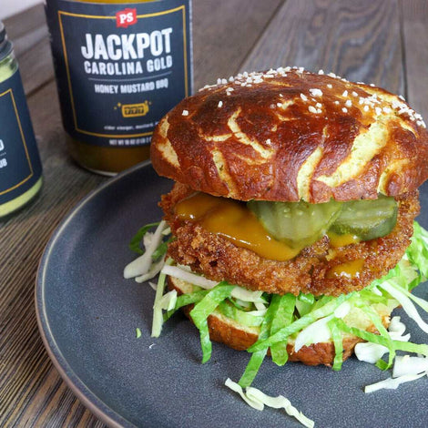 Jackpot Pork Pretzel Roll Sandwich