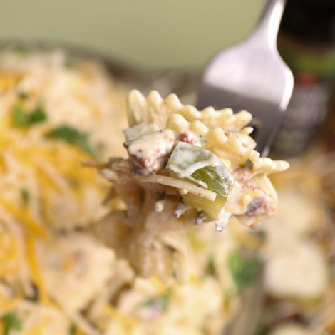 Spicy Dill Pickle Pasta Salad