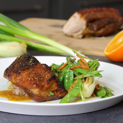 Sesame Chili Citrus Glazed Pork Belly