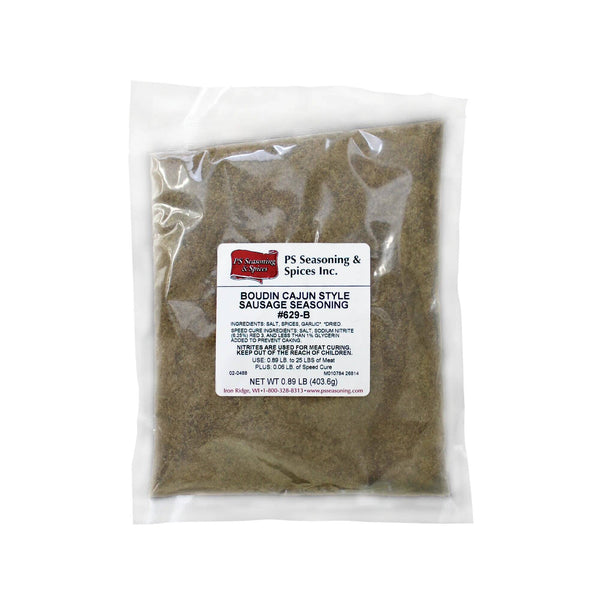 Packaged Boudin Style Cajun Sausage Seasoning with ingredients included.