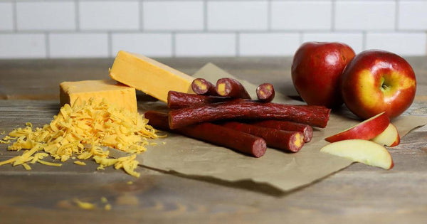 high temp cheddar cheese and apple beef sticks