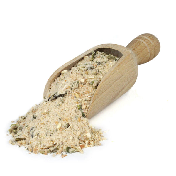 Scoop of Philly Cheesesteak Bratwurst Seasoning