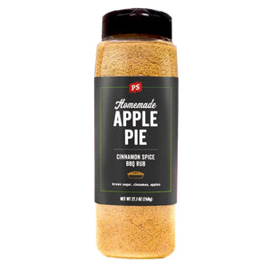 A large, 27.1 OZ, Homemade Apple Pie - Cinnamon Spice BBQ Rub