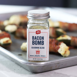A closeup of Bacon Bomb, a Jalapeno Hickory Seasoning
