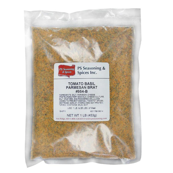 Packaged Sun Dried Tomato Basil Bratwurst Seasoning ready to be shipped and delivered.