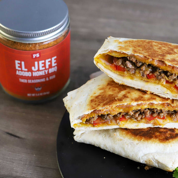 Crunch Wrap made with El Jefe Taco Seasoning