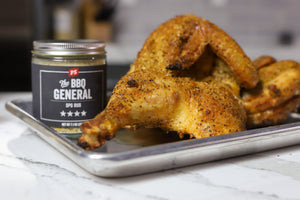 smoked chicken halves