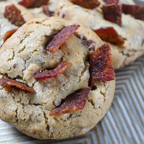 Chocolate Chip and Candied Bacon Levain Cookies