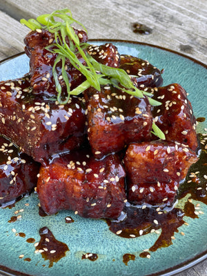 shoyu pork belly burnt ends