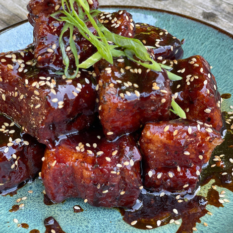 shoyu pork belly burnt ends