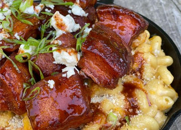 Honky Tonk Pork Belly Mac and Cheese