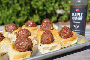Maple Bourbon Meatball Sliders
