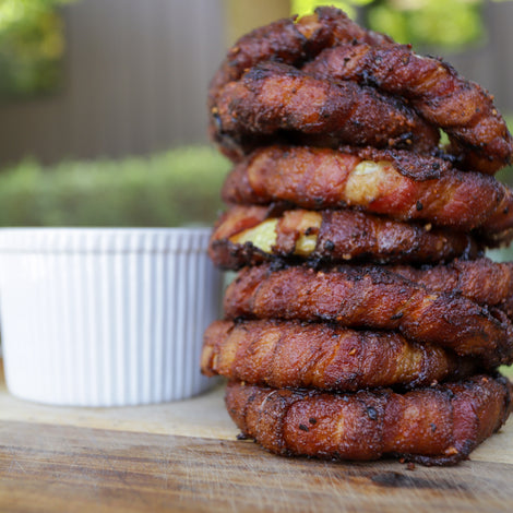 bacon wrapped onion rings