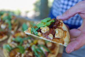 Peach and Goat Cheese Flatbread