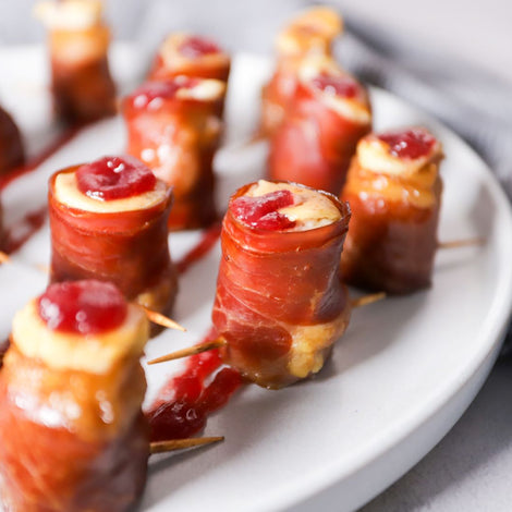 cranberry brie pig shots