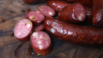 smoked venison sausage with cheese