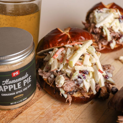 Hard Cider Pulled Pork Sandwich with Apple Pie Rub