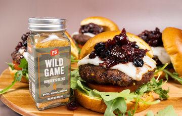 Venison Burger with Cherry Chutney
