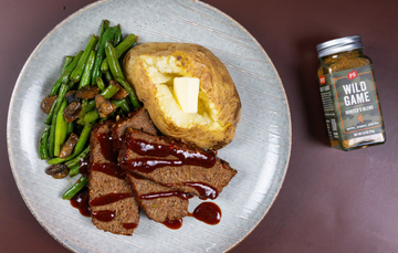 Smoked Venison Meatloaf with Cherry Chipotle BBQ Sauce