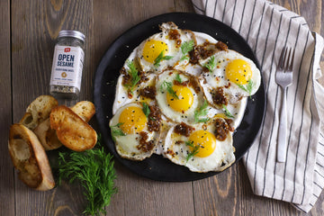 turkish eggs with chili crisp