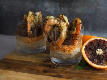 Blood Orange Shrimp Cocktail