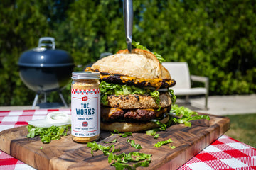 The 1776 Burger: Giant Double Cheeseburger