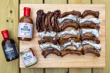 red, white, and blue ribs