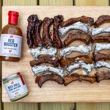 red, white, and blue ribs