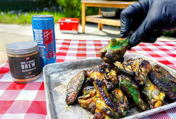 Blue Raspberry Wings with Jolly Good Soda