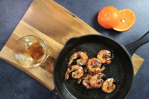Orange-Bourbon Glazed Shrimp
