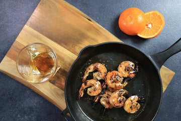 Orange-Bourbon Glazed Shrimp