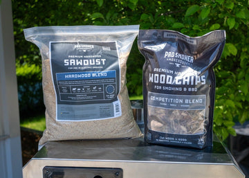 sawdust and wood chips sitting on a smoker