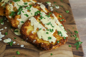 Pork Schnitzel With Lemon Mustard Cream