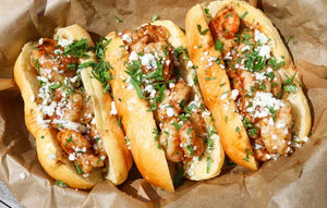 Brown Butter Cajun Shrimp Rolls