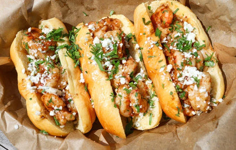 Brown Butter Cajun Shrimp Rolls