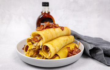 Chicken & Waffle Bacon Crepe Rolls