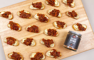Cherry Bomb Bacon Jam & Brie Bites
