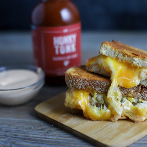 Honky Tonk Tater Tot Grilled Cheese