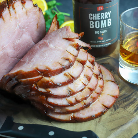 Cherry Bourbon Smoked Pit Ham